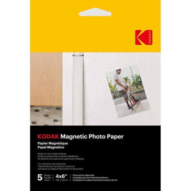 Kodak Magnetic Photo Paper, 4 x 6 (4R), 5 sheets