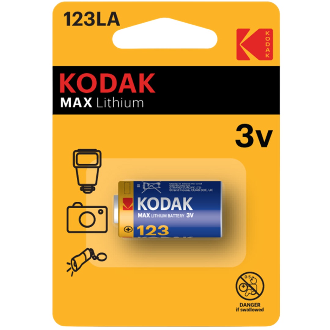 Kodak MAX K123LA 3V lithium battery