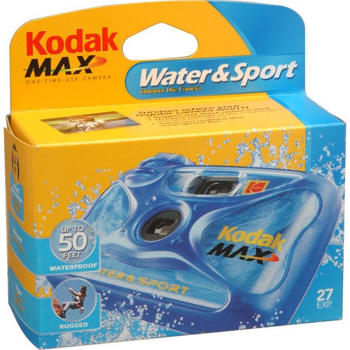 Kodak Max Water & Sport 27 Exposure disposable film camera