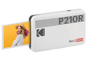 White Kodak P210R Mini 2 Retro instant photo printer.