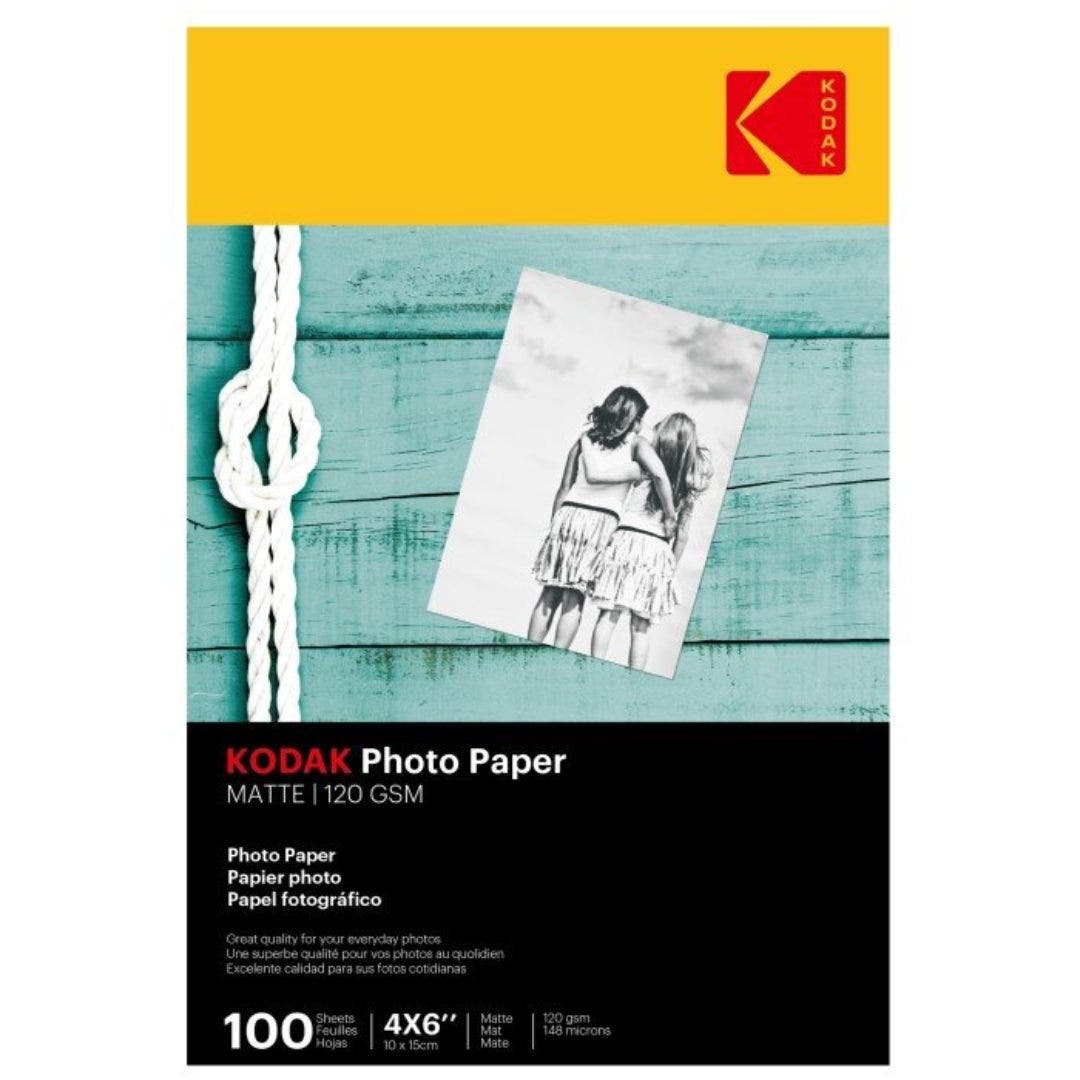 Kodak Photo Paper Matte, 4 x 6 (4R), 100 sheets