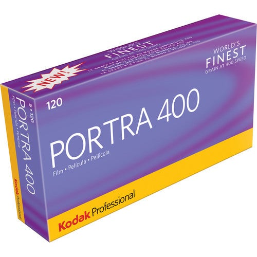 Kodak Portra 400 ISO 120 roll colour negative film, 5 pack