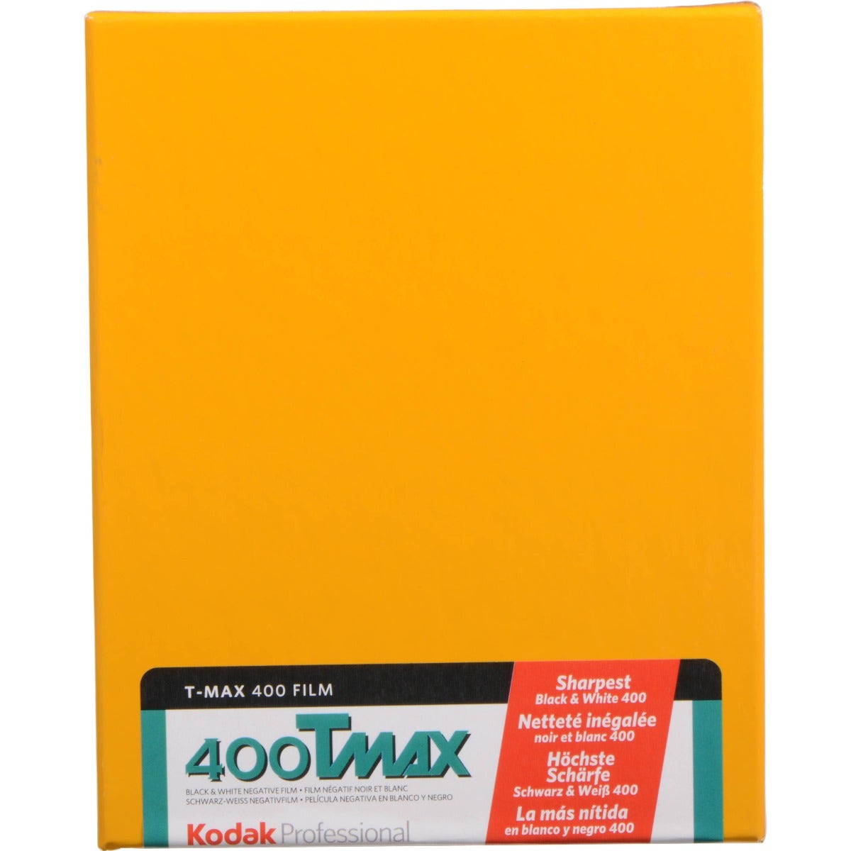 Kodak T-Max 400 ISO Professional 4 x 5 inch sheet film, 10 sheets