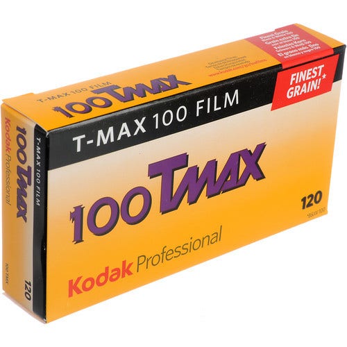 Kodak TMAX 100 ISO 120 roll black and white negative film, 5 pack