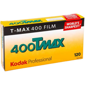 Kodak TMAX 400 ISO 120 roll black and white negative film, 5 pack
