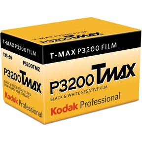 Kodak TMAX TMZ P3200 ISO Professional 35mm black and white negative film, 36 exposure