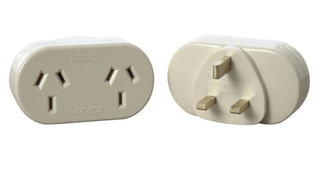 Korjo double adaptor for Great Britain