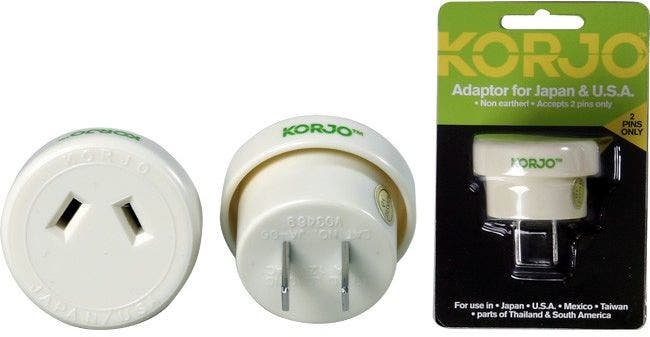 Korjo Japan and USA 2pin Adaptor