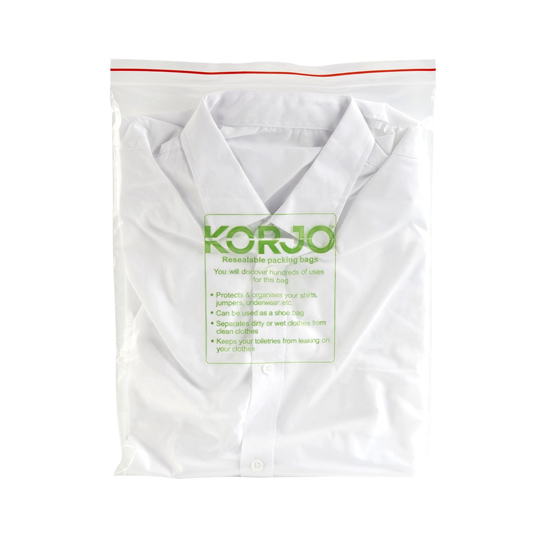 Korjo Resealable Plastic Packing Bags