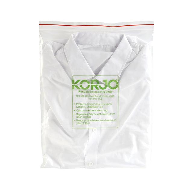 Korjo Resealable Plastic Packing Bags