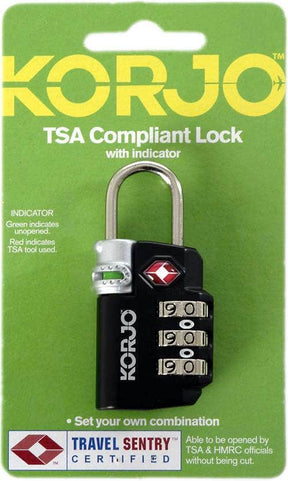 Korjo TSA Compliant Combination Lock with indicator