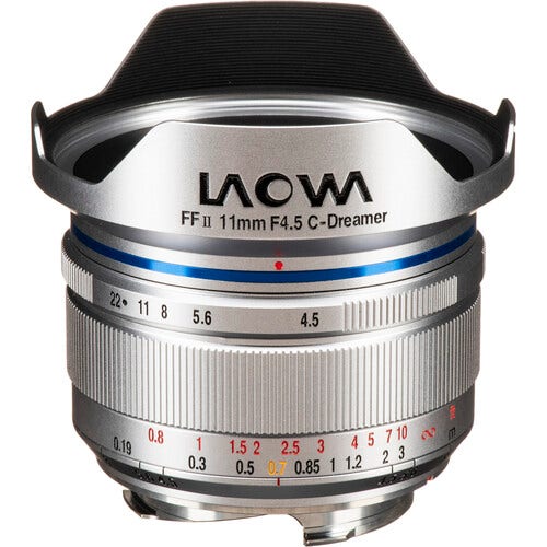Laowa 11mm f/4.5 FF RL lens, Leica M, silver