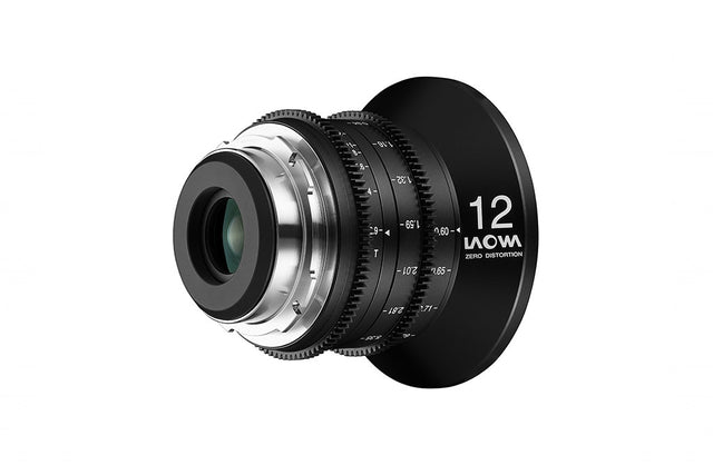 Laowa 12mm T2.9 Zero-D Cine Lens with Canon EF mount, metres version.