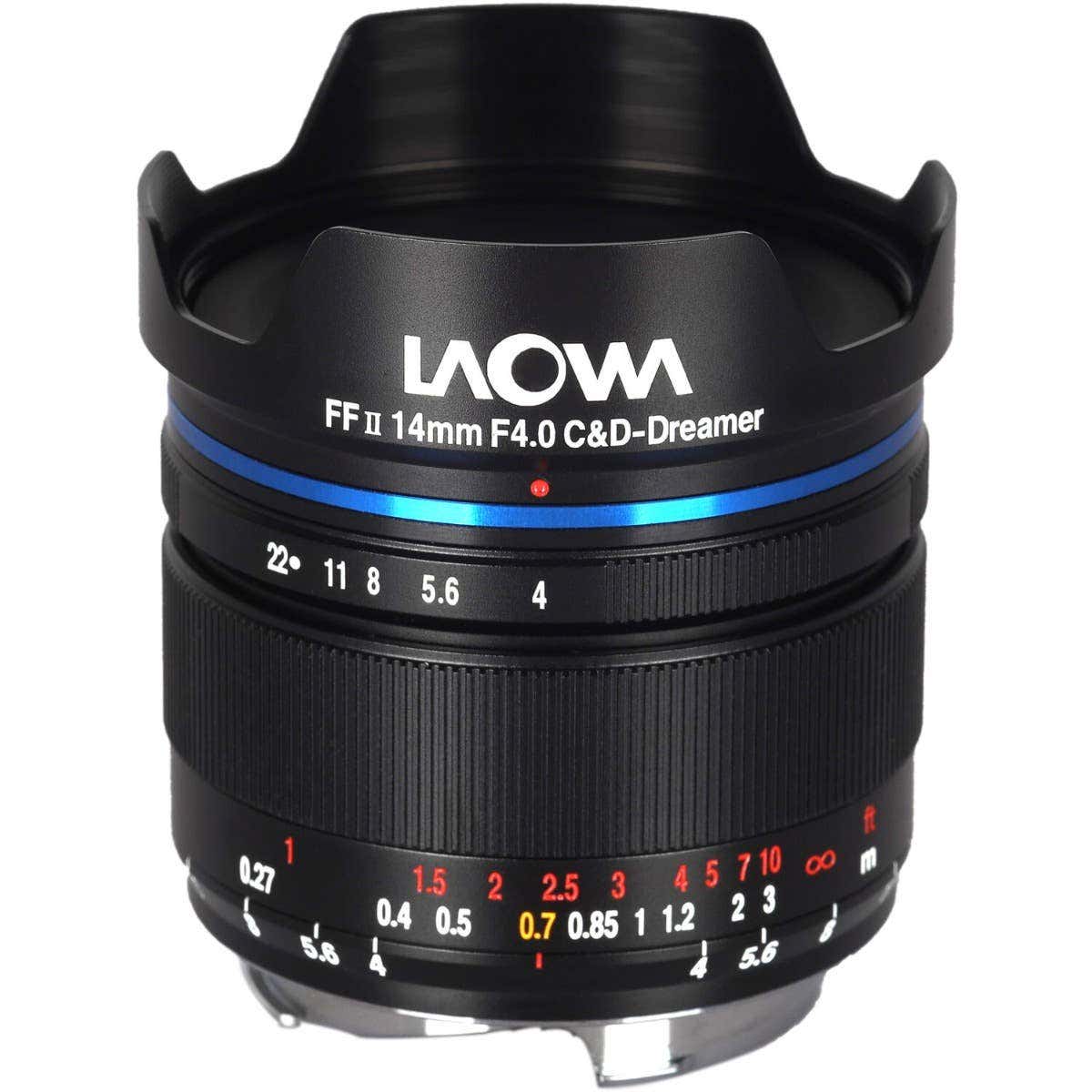 Laowa 14mm f/4 FF RL Zero-D lens, Leica M, silver