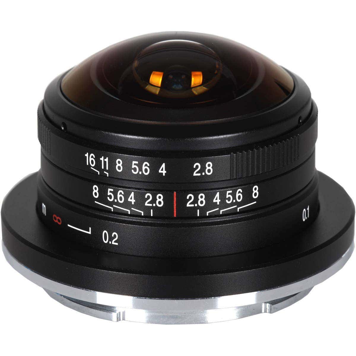 Laowa 4mm f/2.8 circular fisheye lens for Canon EF-M mount.
