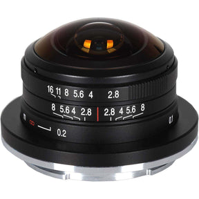 Laowa 4mm f/2.8 circular fisheye lens for Fujifilm X mount.