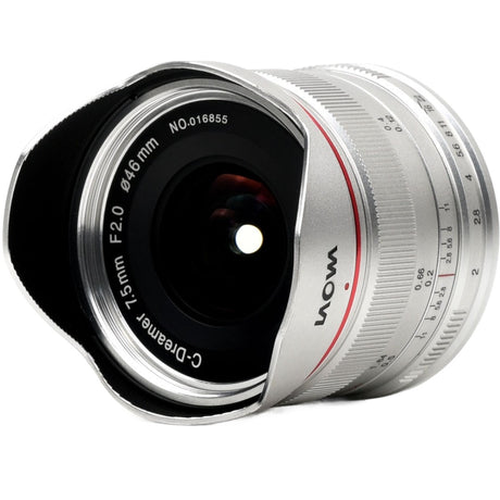 Laowa 7.5mm f/2 Lens - MFT Lightweight - Silver - additional product view