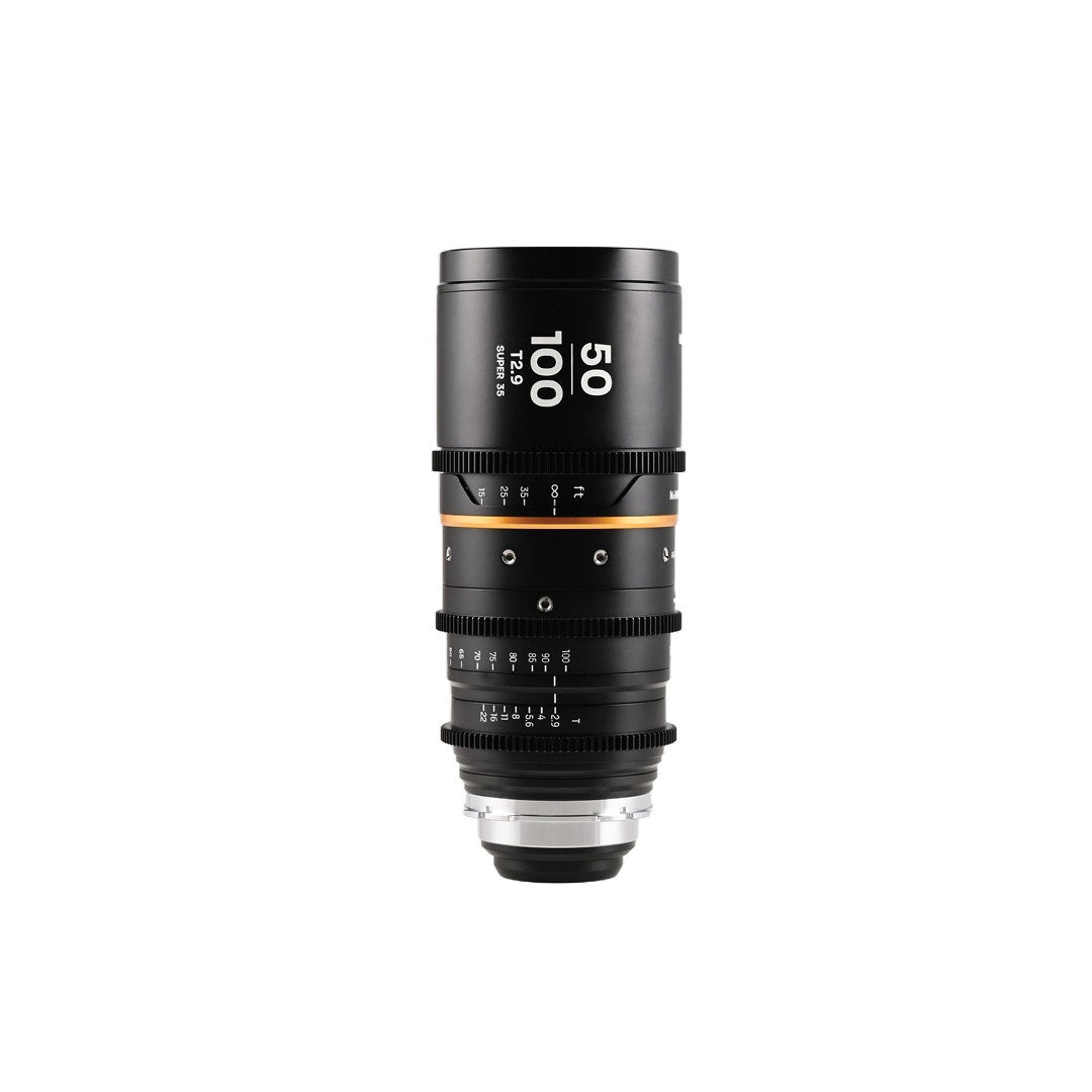 Laowa Nanomorph Zoom 50-100mm T2.9 S35 lens in amber, PL mount