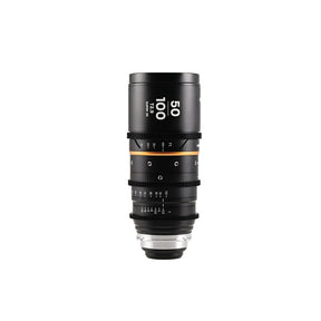 Laowa Nanomorph Zoom 50-100mm T2.9 S35 lens in amber, PL mount