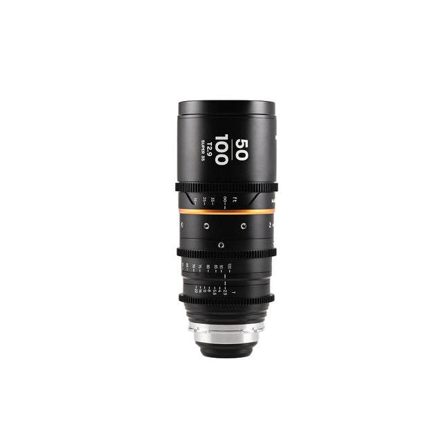 Laowa Nanomorph Zoom 50-100mm T2.9 S35 lens in amber, PL mount