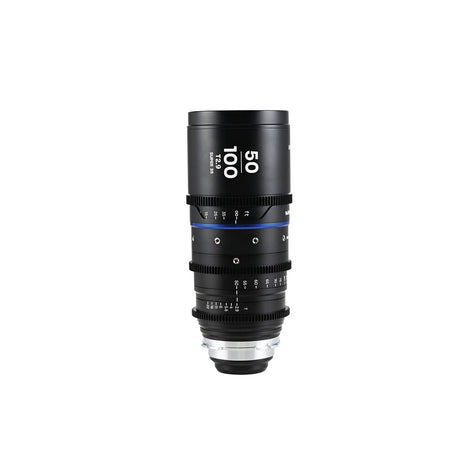 Laowa Nanomorph Zoom 50-100mm T2.9 S35 lens in blue, PL mount