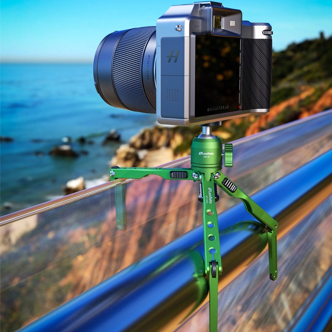 Leofoto MT-03 Mini Table Top 2 Section Tripod with MBH-20 Ball Head – Green - additional product view