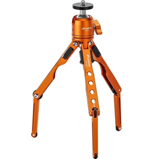 Leofoto MT-03 mini table top tripod with MBH-20 ball head, orange