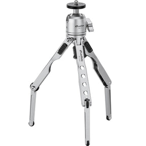 Leofoto MT-03 mini table top tripod with MBH-20 ball head, silver