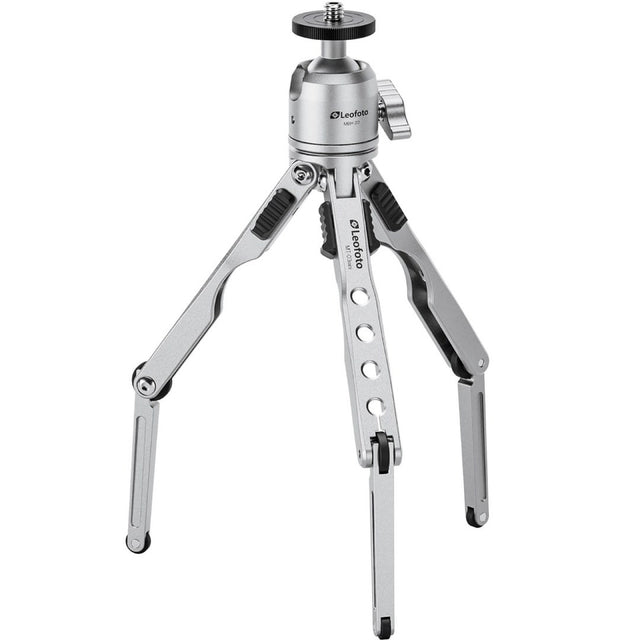 Leofoto MT-03 mini table top tripod with MBH-20 ball head, silver