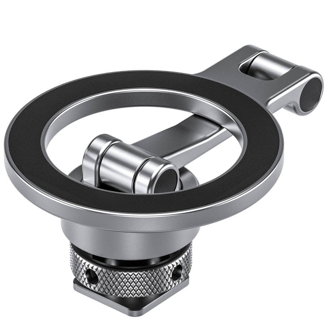 Leofoto PM-03 Magnetic Phone Mount with Cold Shoe Mount – Silver - additional product view