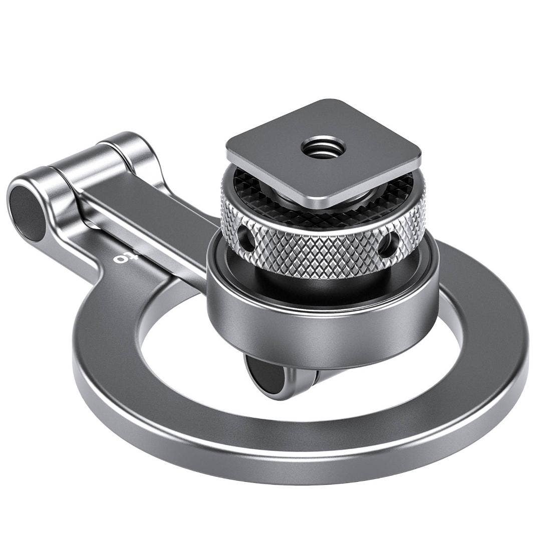 Leofoto PM-03 Magnetic Phone Mount with Cold Shoe Mount – Silver - additional product view