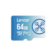 Lexar FLY microSDXC 64GB memory card for drones.