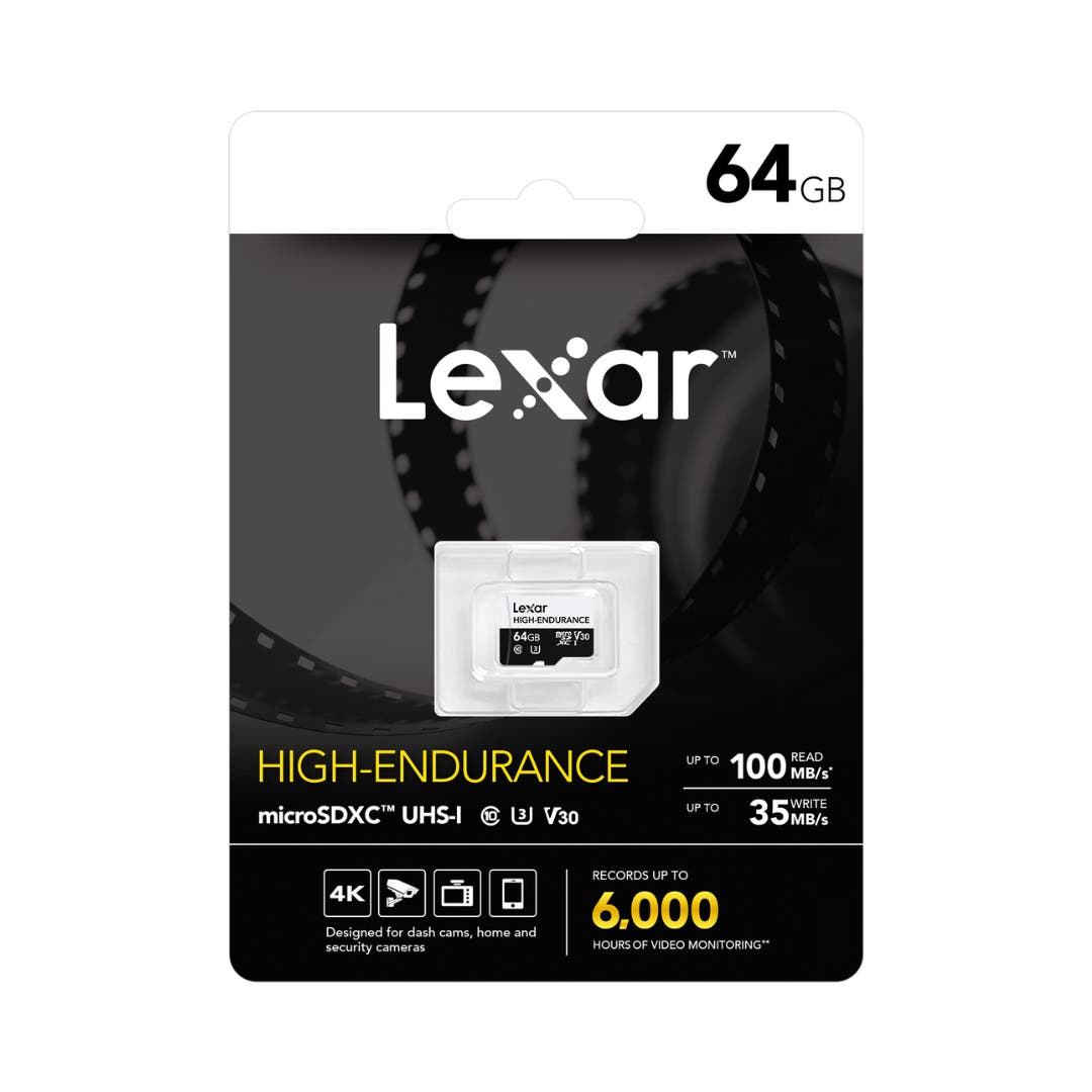 Lexar High Endurance 64GB MicroSDHC/XC memory card