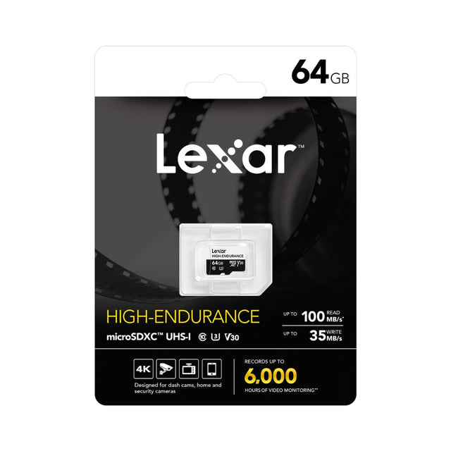 Lexar High Endurance 64GB MicroSDHC/XC memory card