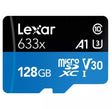 Lexar High-Performance 633x microSDXC 128GB memory card with adapter
