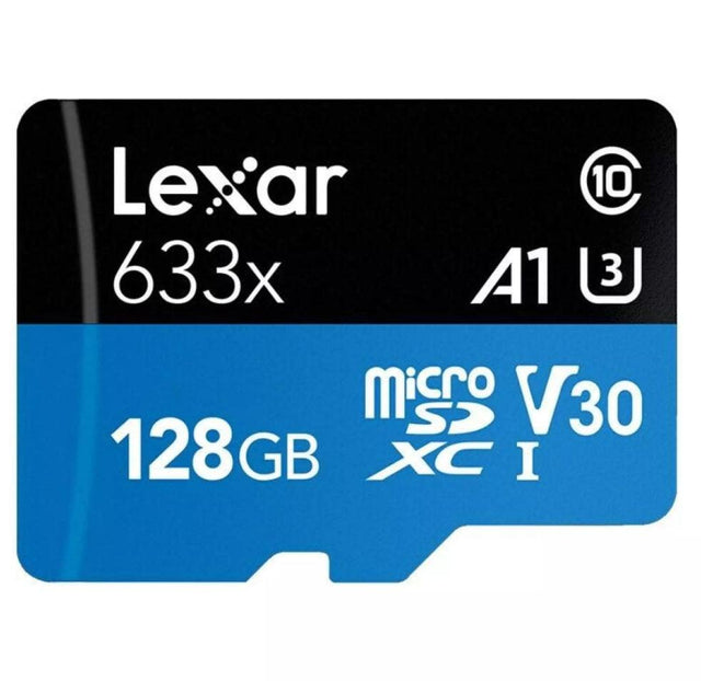 Lexar High-Performance 633x microSDXC 128GB memory card with adapter