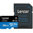Lexar High-Performance 633x microSDXC 256GB memory card with adapter