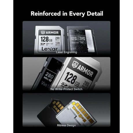LEXAR PRO ARMOR SILVER SDXC 128GB - additional product view