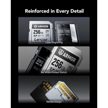 LEXAR PRO ARMOR SILVER SDXC 256GB - additional product view