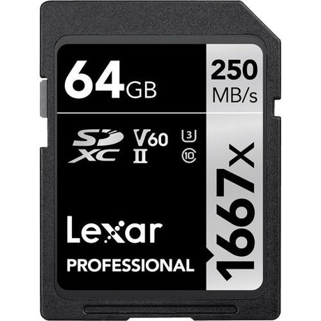 Lexar Professional 1667x SDXC 64GB memory card