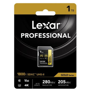 Lexar Professional 1800X SDXC UHS-II SD Card, 1TB
