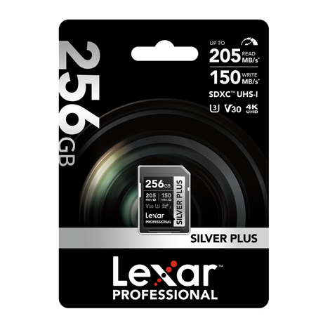 Lexar Professional 256GB Silver Plus SDXC Memory Card - additional product view