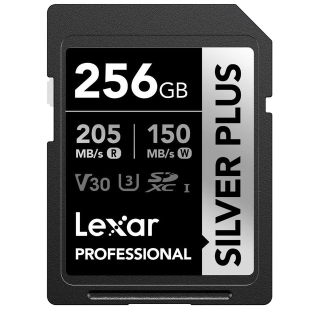 Lexar Professional 256GB Silver Plus SDXC memory card