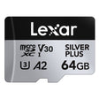 Lexar Professional 64GB Silver Plus MicroSDXC memory card
