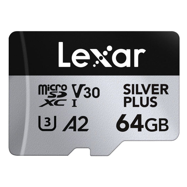 Lexar Professional 64GB Silver Plus MicroSDXC memory card
