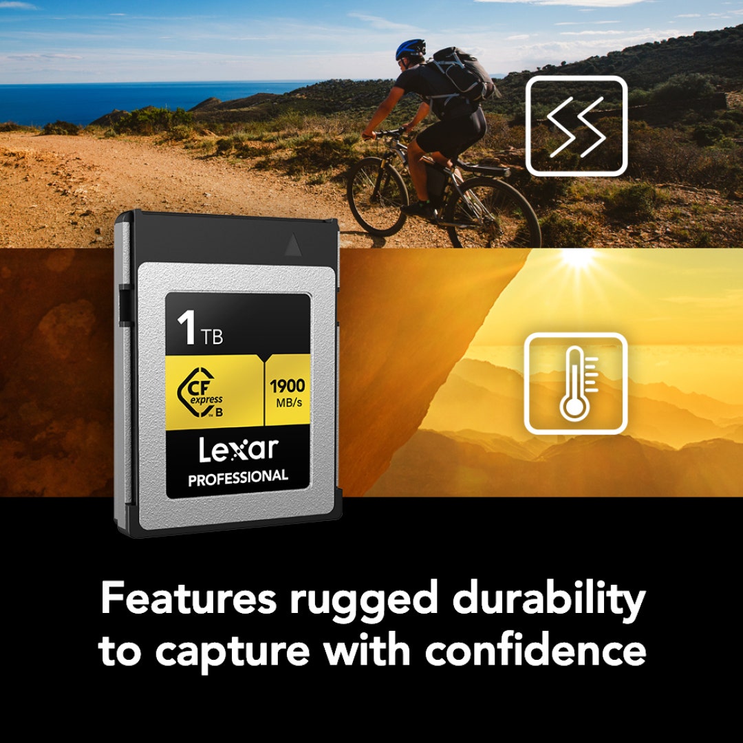 Lexar Professional CFexpress Type B - 1TB GOLD PRO Series 1900MB/s read / 1500MB/s write - additional product view