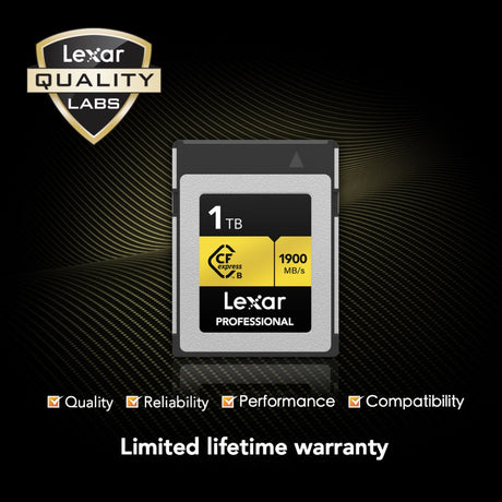 Lexar Professional CFexpress Type B - 1TB GOLD PRO Series 1900MB/s read / 1500MB/s write - additional product view
