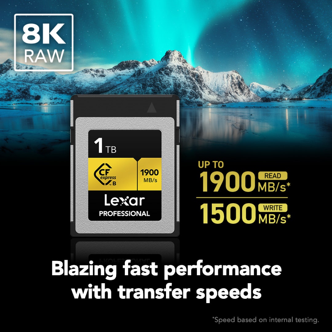 Lexar Professional CFexpress Type B - 1TB GOLD PRO Series 1900MB/s read / 1500MB/s write - additional product view