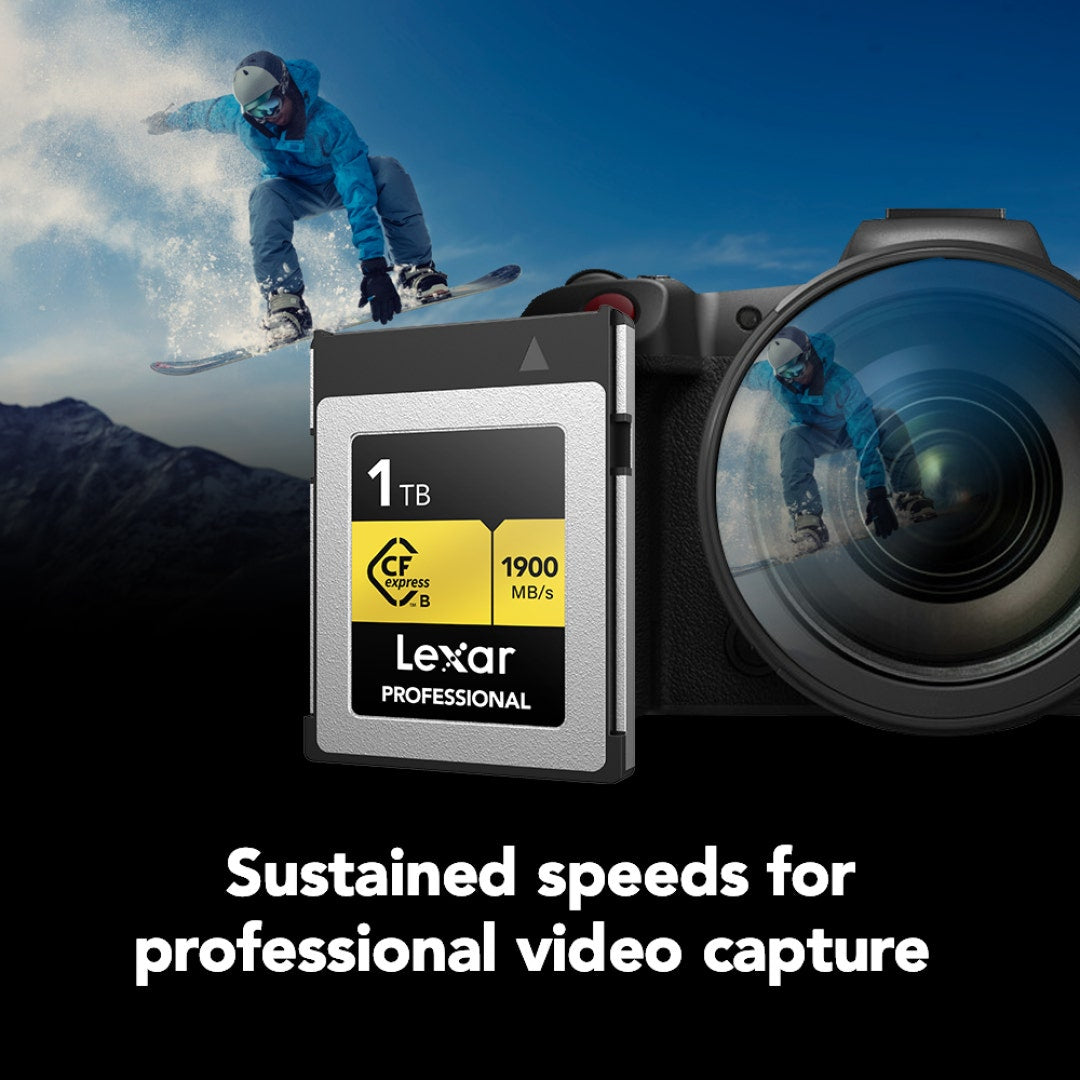 Lexar Professional CFexpress Type B - 1TB GOLD PRO Series 1900MB/s read / 1500MB/s write - additional product view