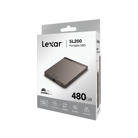 Lexar SL200 Portable Solid State Drive, 480GB